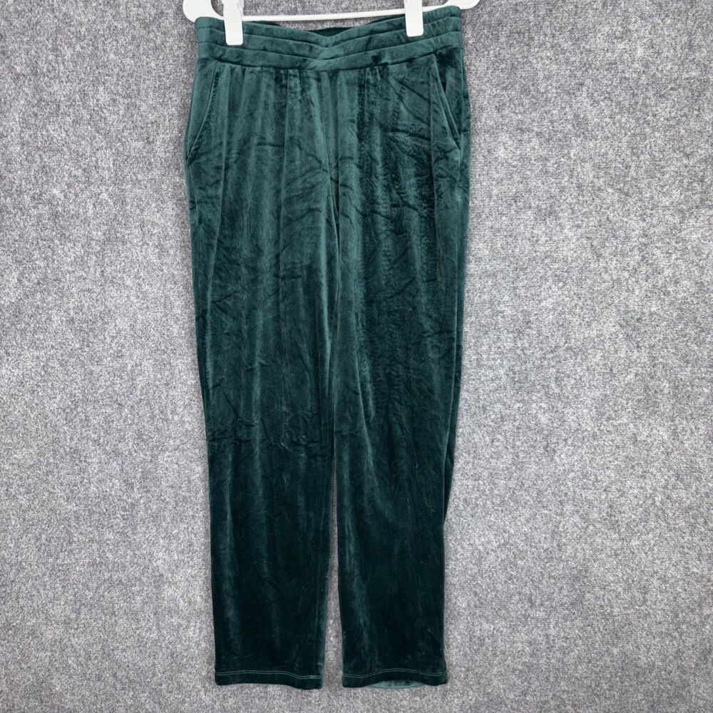 Magaschoni Pants Womens Size M Emerald Green Velour Lounge casual
